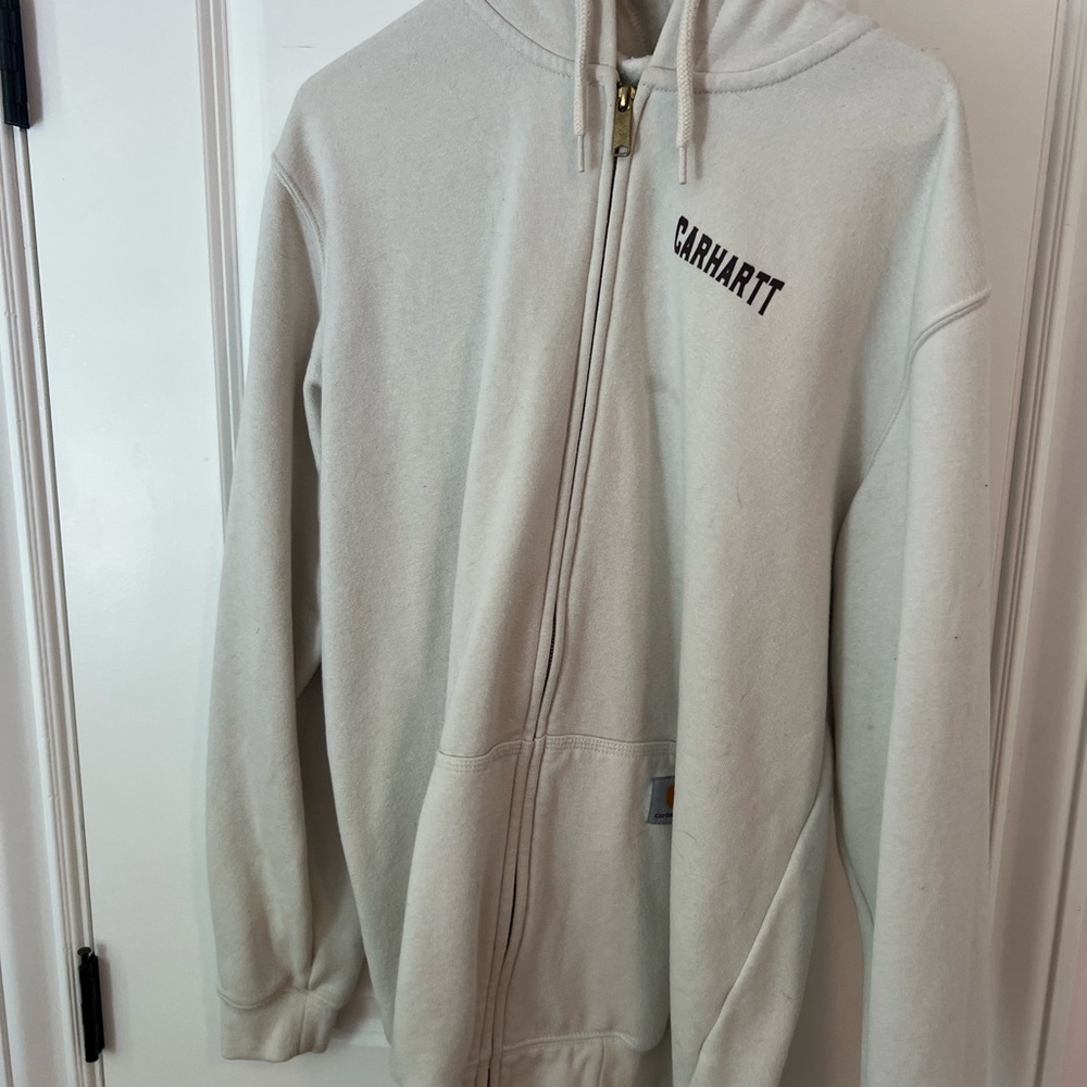 Carhartt Off-White Loose Fit Hoodie